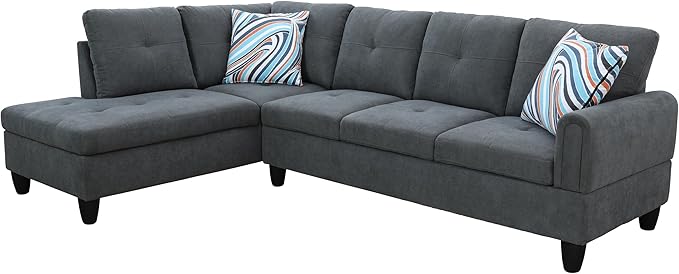 Sectional Couches for Living Room 2 Pieces Modern Sectional Sofa with Right Chaise