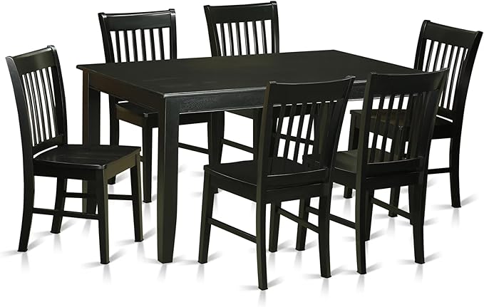 DUNO5-MAH-W 5 Piece Dining Room Table Set Includes a Rectangle Kitchen Table and 4