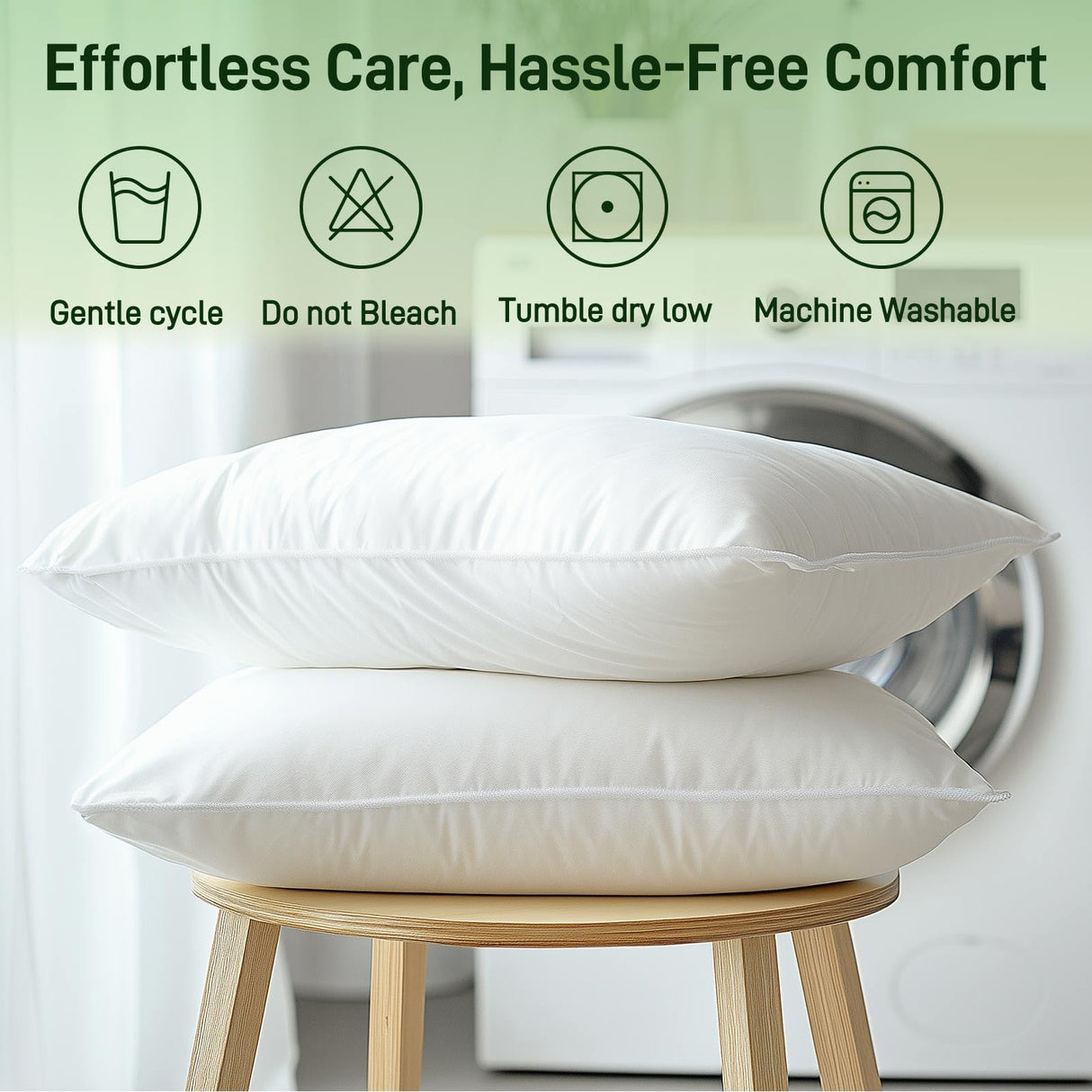 Hypoallergenic Bamboo Viscose Shell, Soft Bed Pillows King Size Set of 2 with Down Alternative Filling, Oeko-Tex Certified, Luxury Hotel Quality for Stomach, Back and Side Sleepers