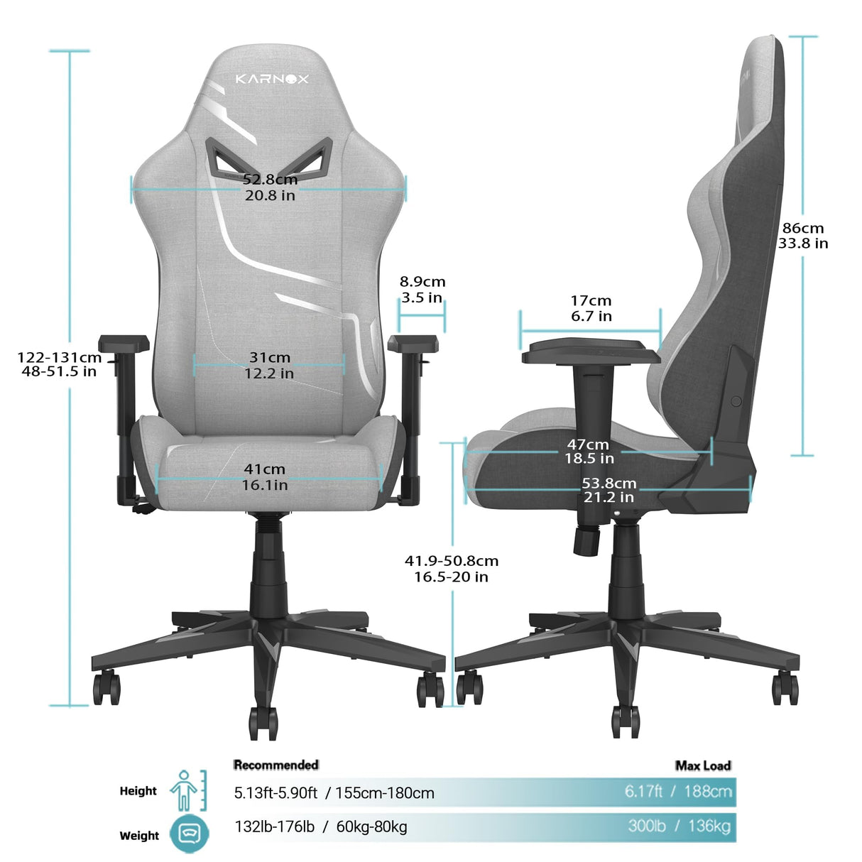 Ergonomic Gaming Chair with Lumbar Support - Adjustable Reclining Office Chair