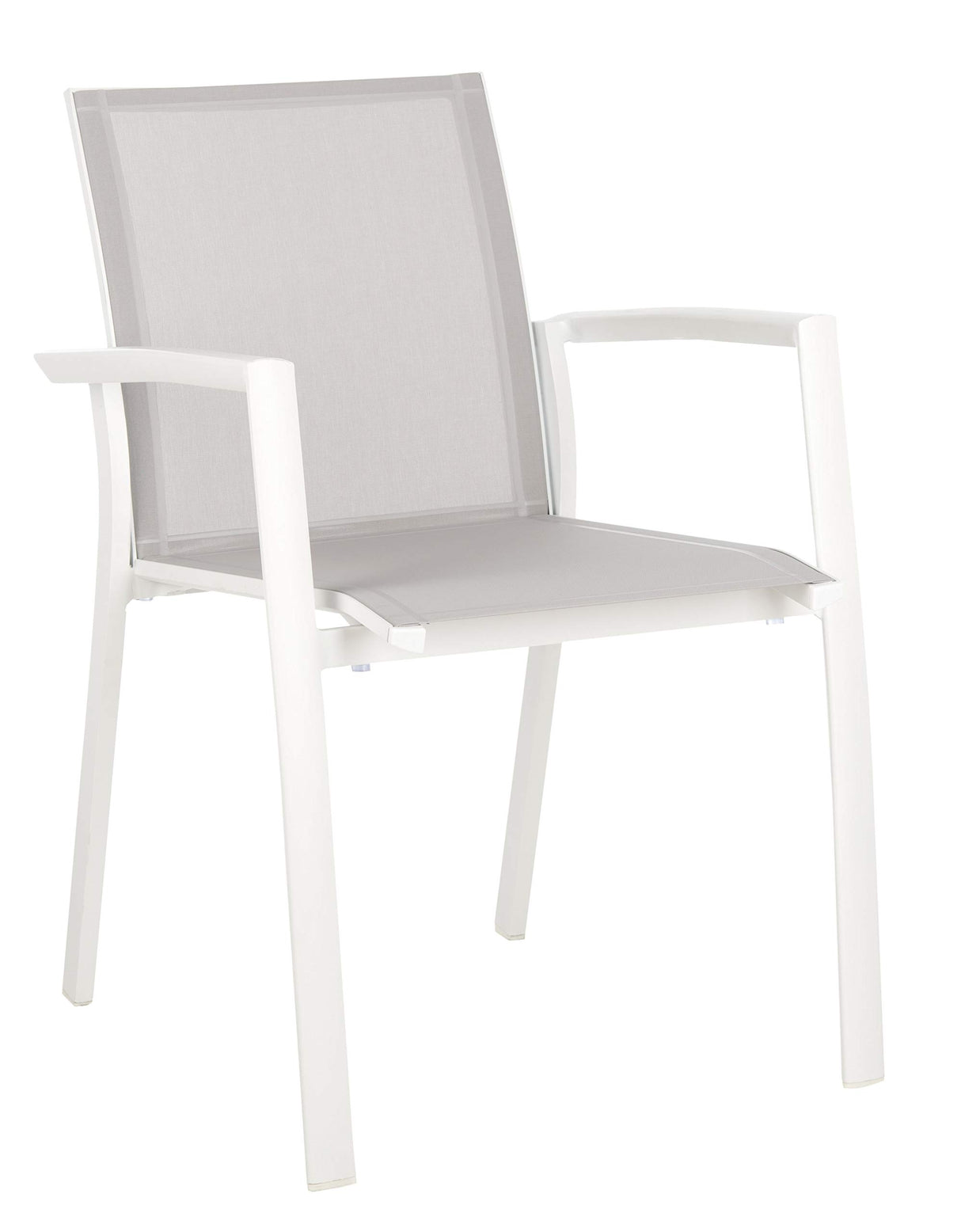 Outdoor Collection Negan Grey and White Stackable Chair (Set of 2)
