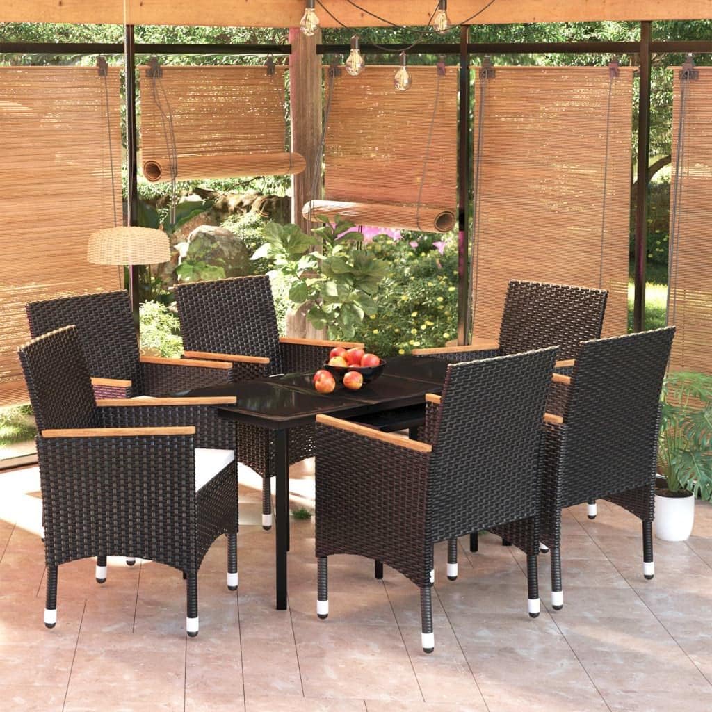 7 Piece Outdoor Dining Set for Unforgettable Memories, Cozy Cushions and Elegant Design