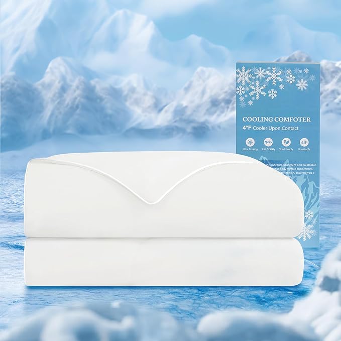 Cooling Comforter Queen Size - Cooling Blanket for Hot Sleepers and Night Sweats