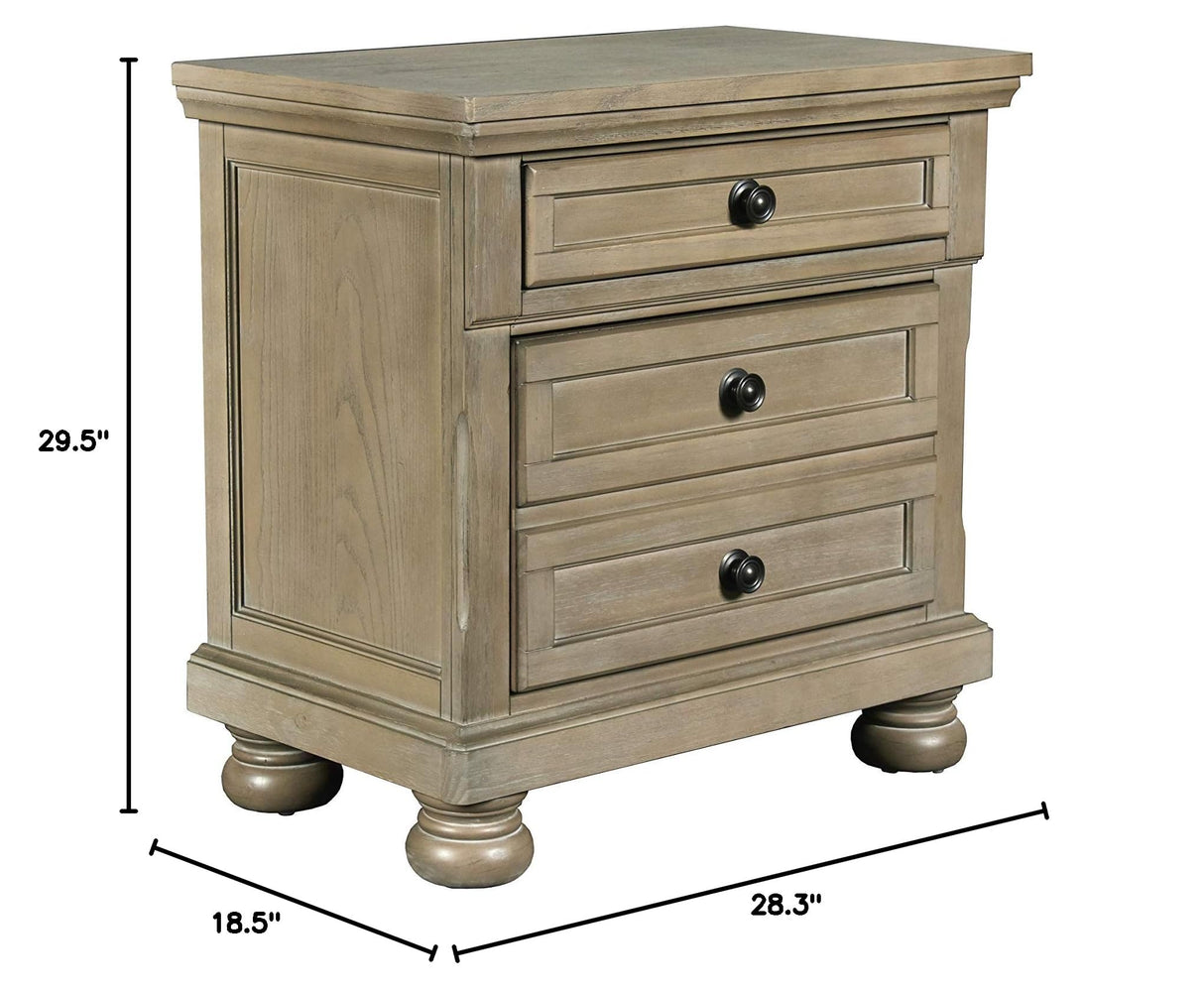 Allegra Nightstand, Pewter