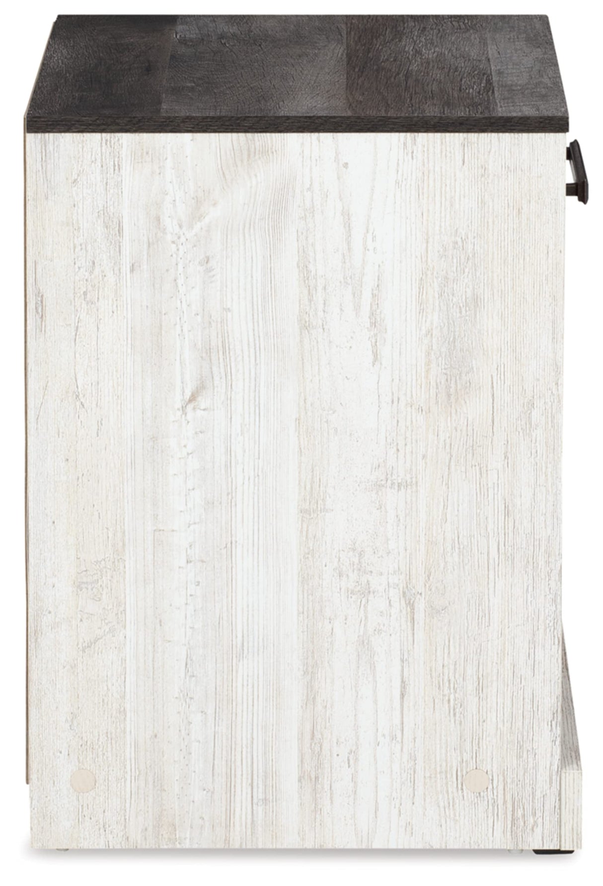 Shawburn 1 Drawer Night Stand Nightstand, 22.09" Tall, Whitewash & Gray