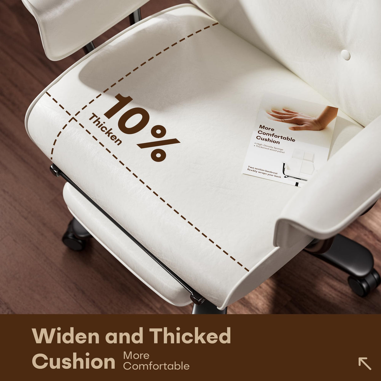 Big and Tall Reclining Office Chair with Footrest - 400lbs Capacity