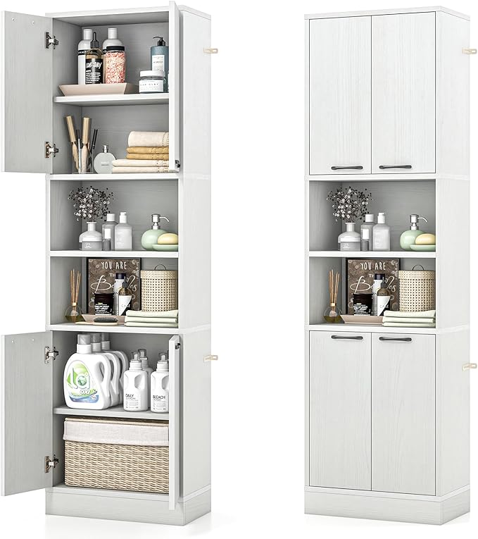 75" Tall Bathroom Storage Cabinet, Bathroom Floor Cabinet