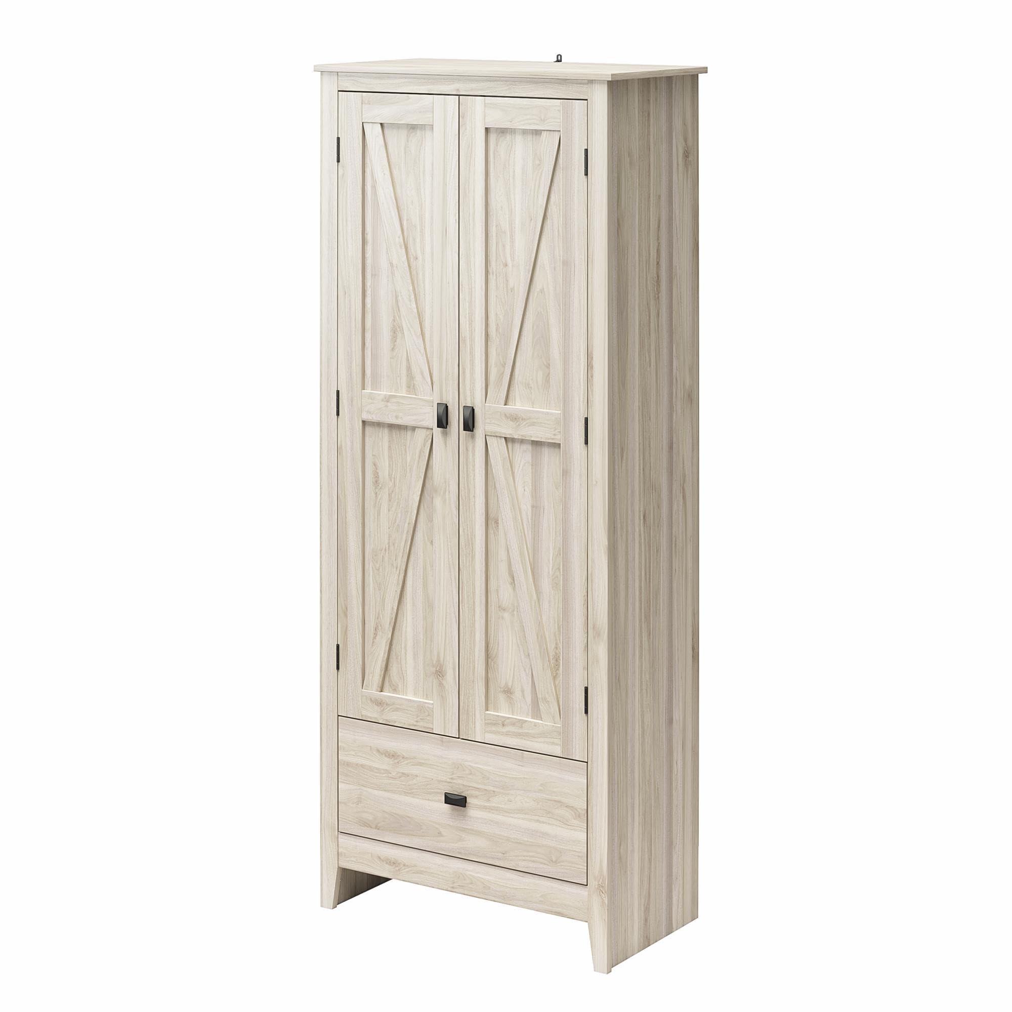 Evolution Farmington 30" Wide Storage Cabinet, Light Walnut