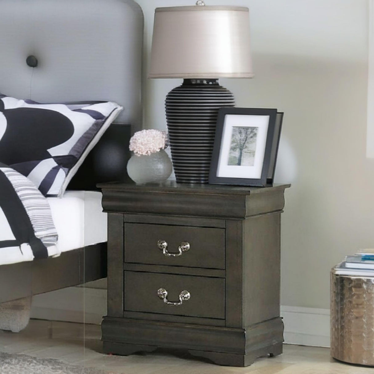 Bedside Table with Drawers Modern Nightstand with 2 Drawers Night Stand End Table