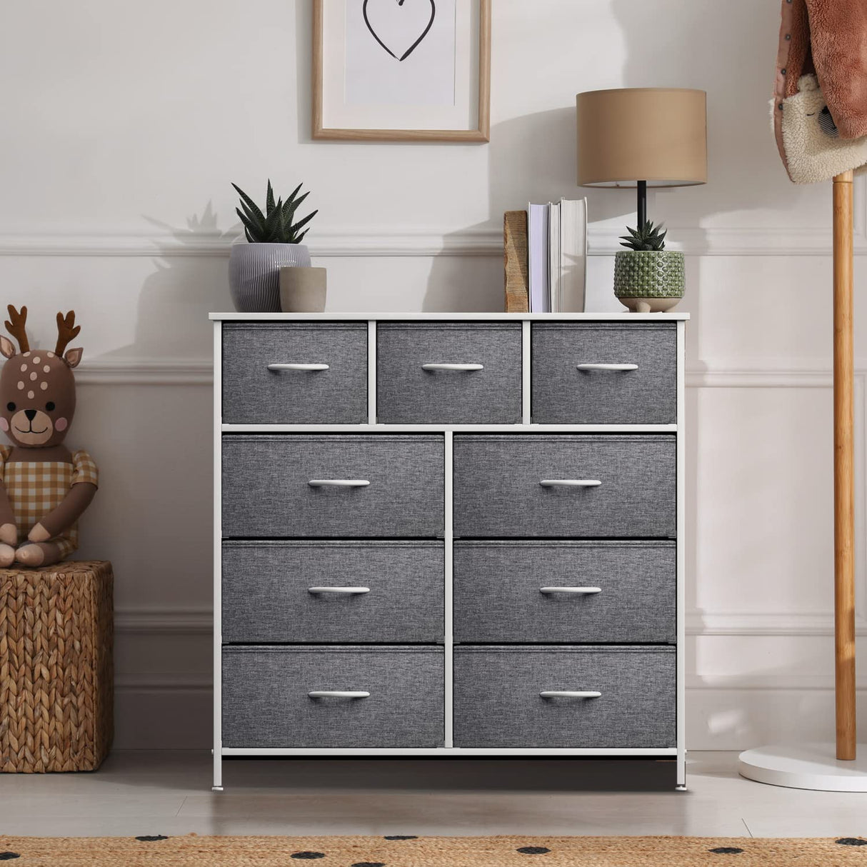 Dresser with 9 Drawers - Furniture Storage Chest