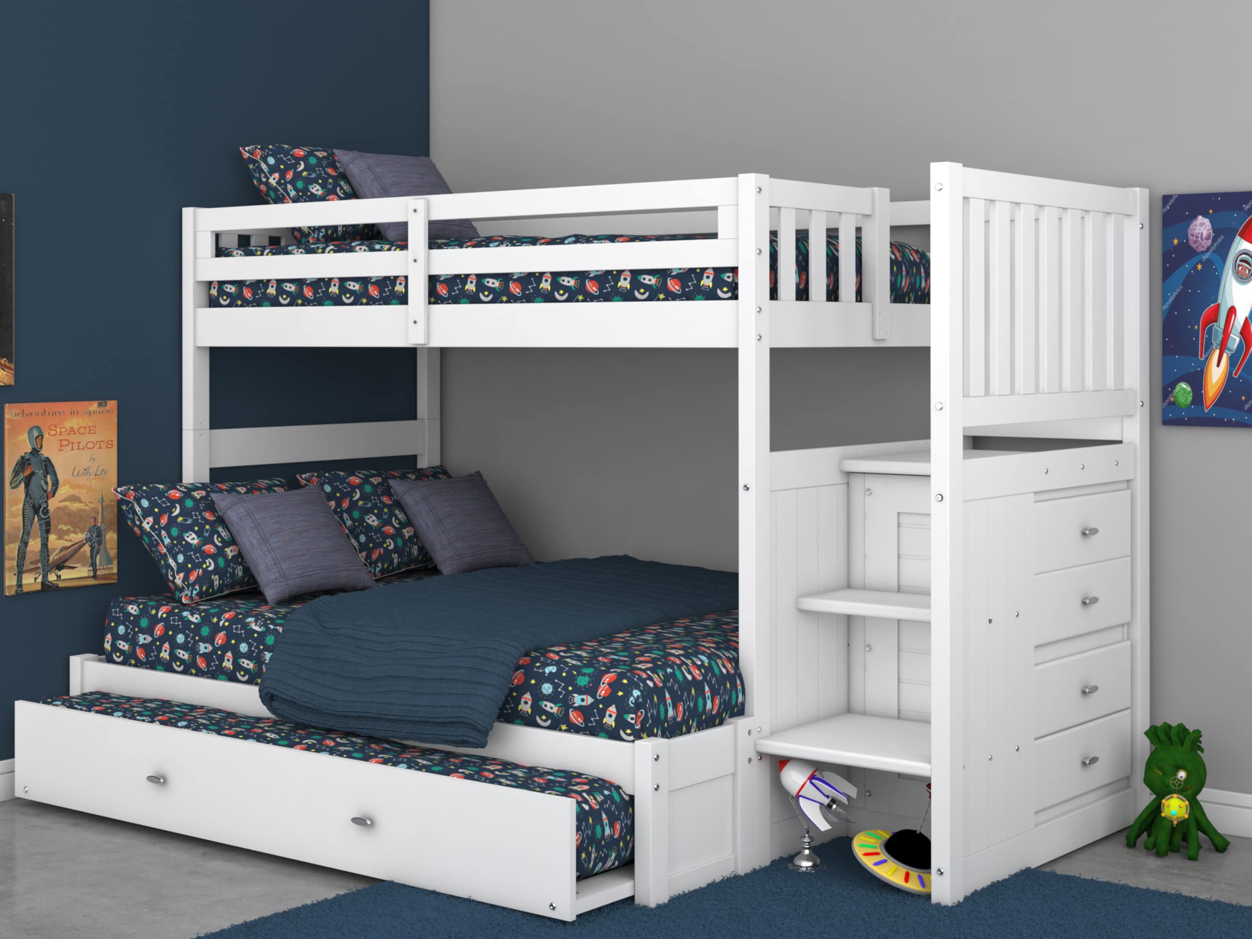 0217TFTRU-22 bunk Bed, Casual White