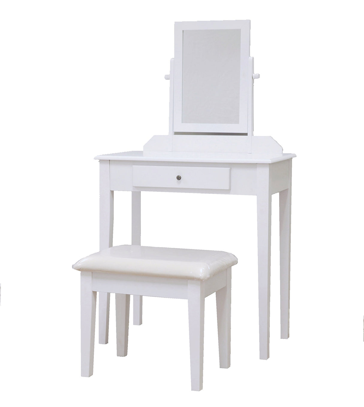Vanity Set, One Mirror, White