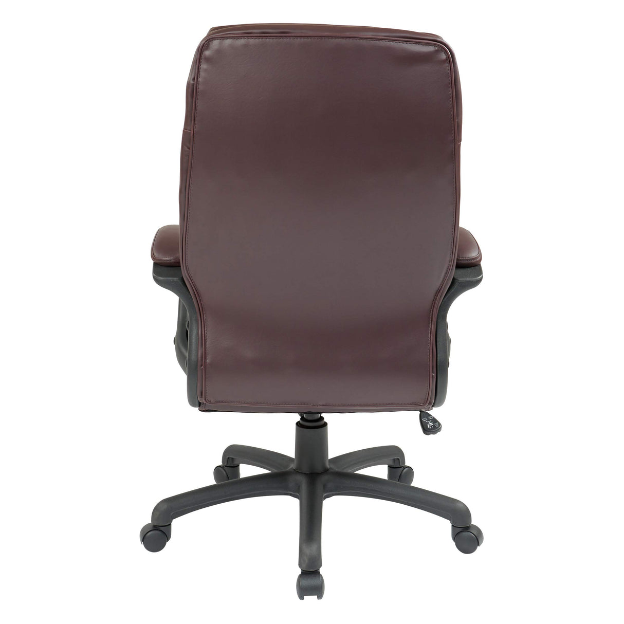 Executive Bonded Leather High Back Adjustable Office Chair with Thick Padded Contour
