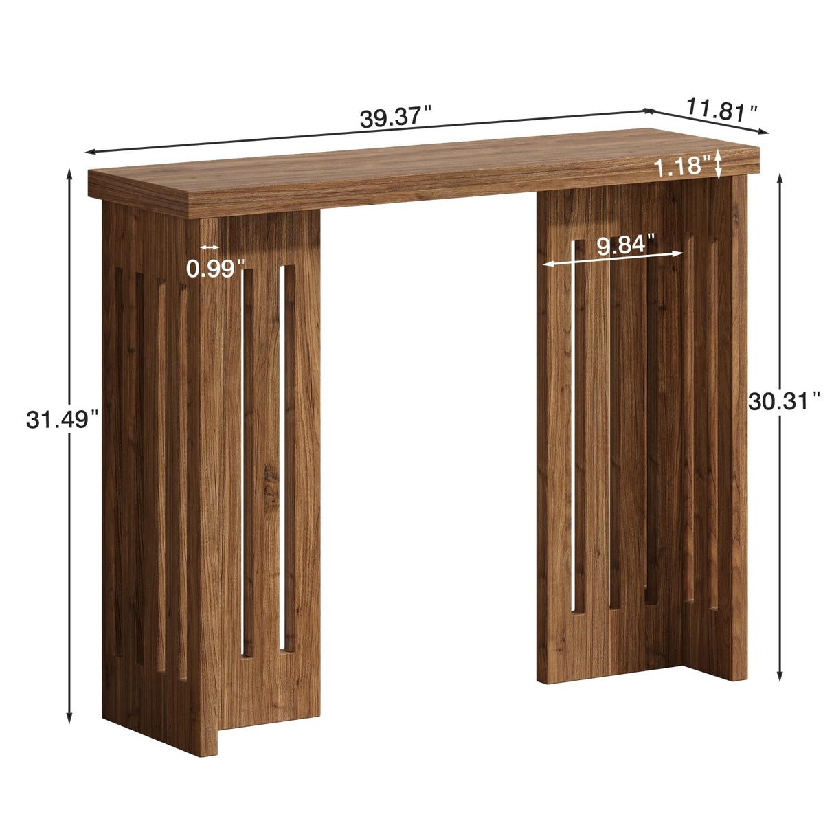 39" Narrow Console Table, Minimalist Entryway Table for Hallway
