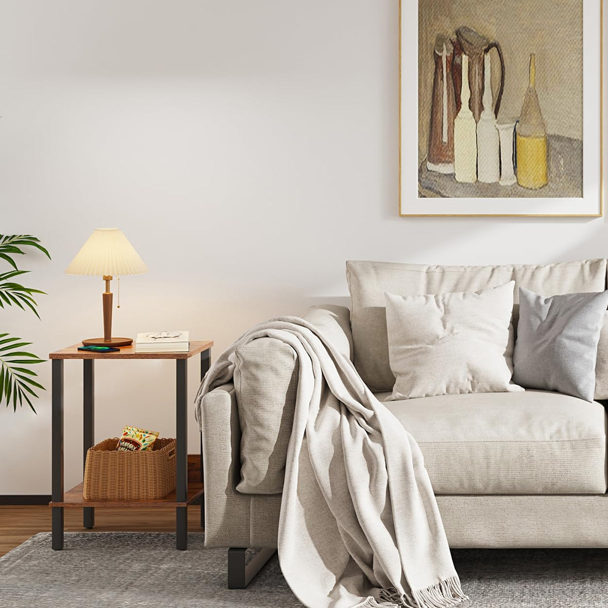 Set of 2 End Table, Side Table, Nightstands