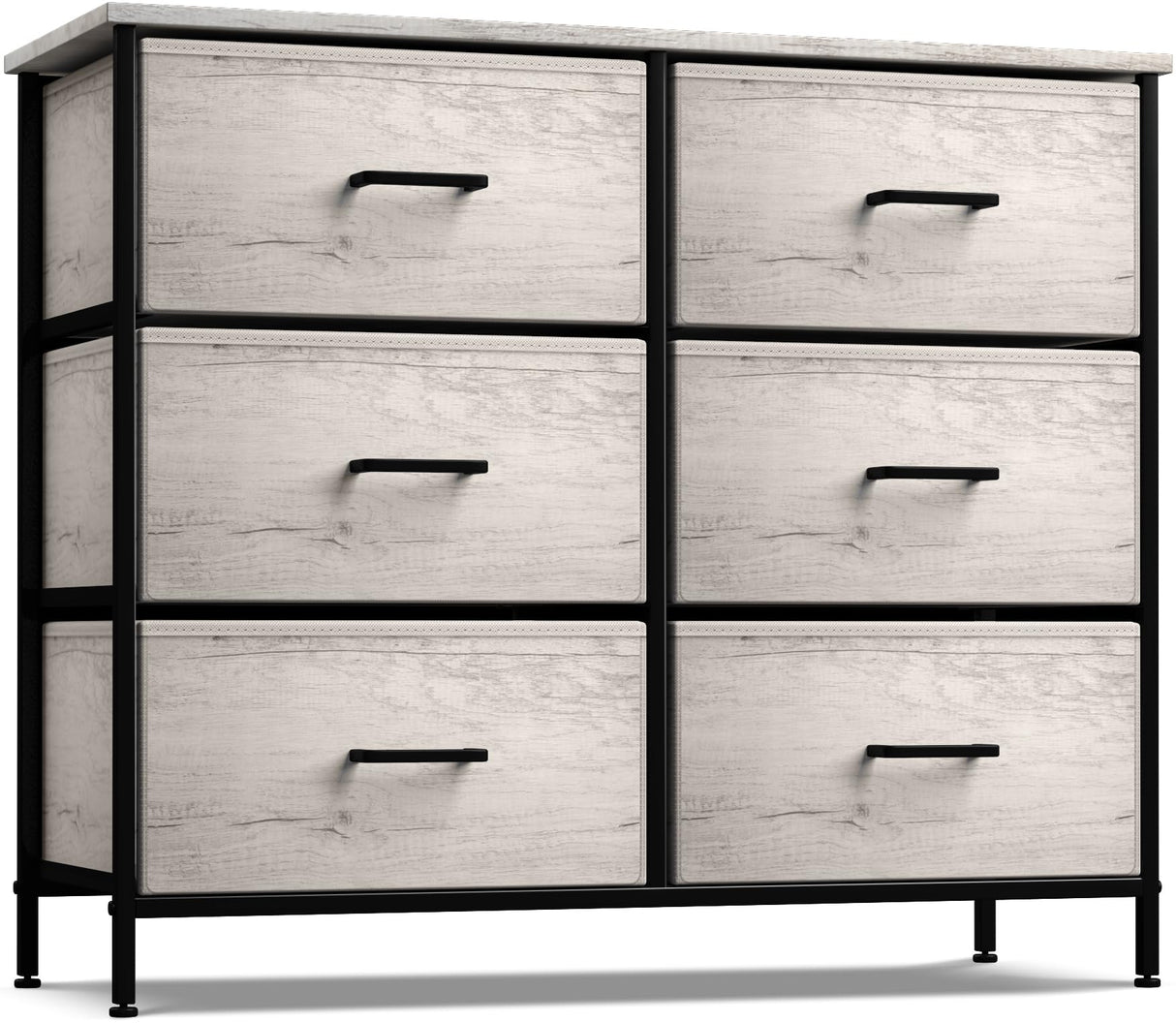 Dresser with 6 Faux Wood Drawers