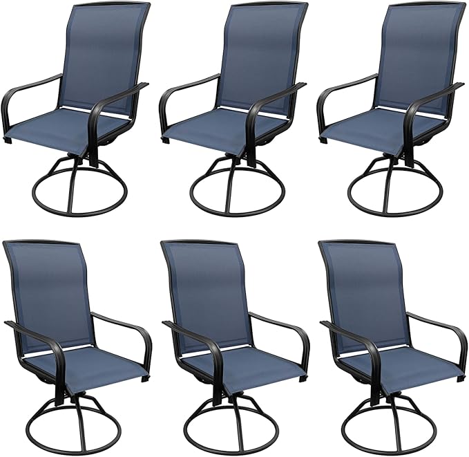 Patio Dining Chairs Set of 2, Outdoor Dining Chairs with All-Weather Textilene Mesh