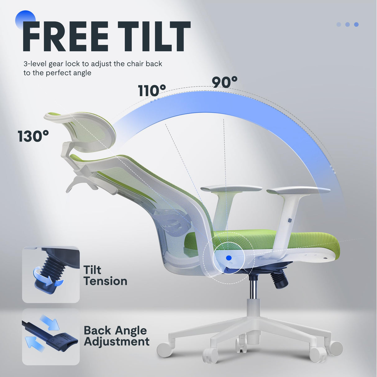 Classic Ergonomic Office Chair - High Back with Lumbar Support