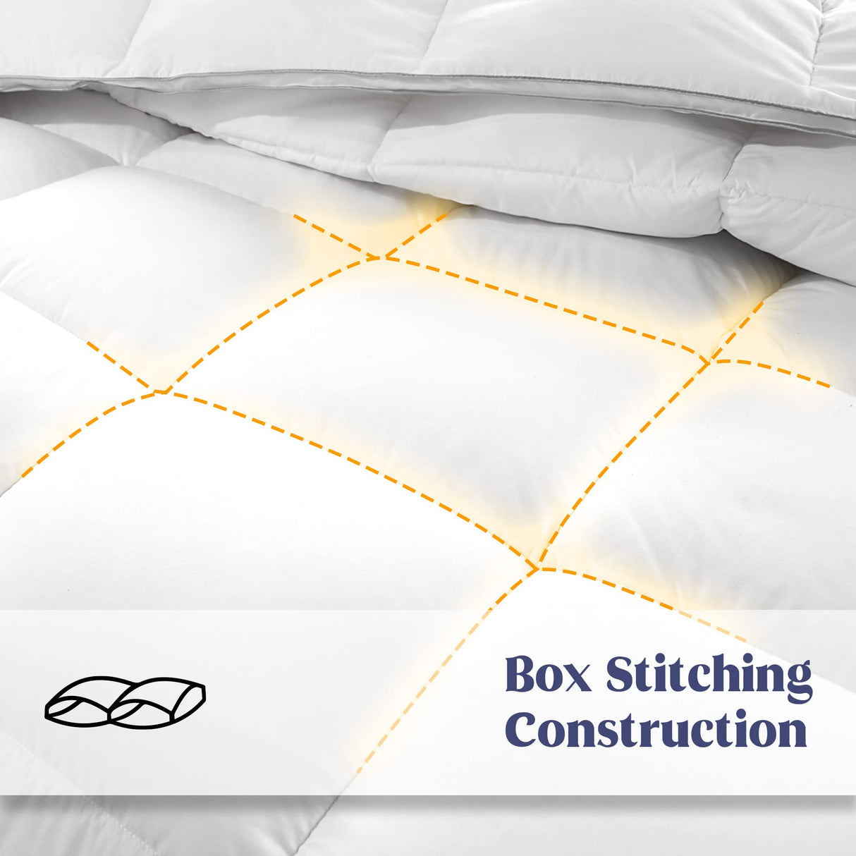 puredown® Goose Feather Comforter King Size, All Season Duvet Insert, Gusseted Ultra-Soft Noiseless Shell Medium WarmthBedding Comforters 104×90 Inch