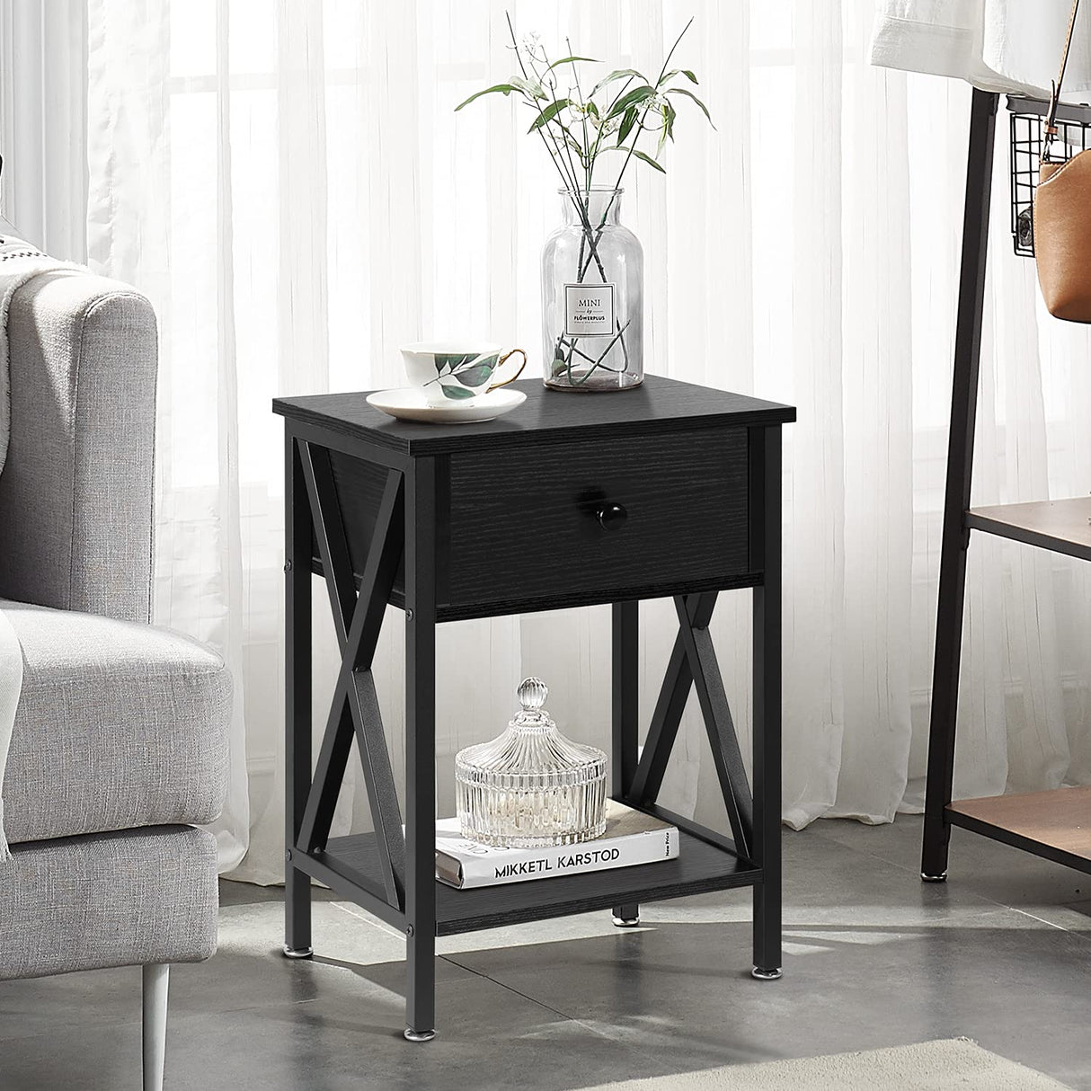 Nightstands Set of 2, Modern Bedside End Tables, Night Stands