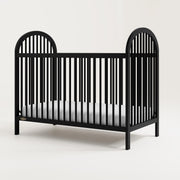 3-in-1 Convertible Crib (Black) – GREENGUARD Gold Certified, Converts to Daybed and Toddler Bed, Fits Standard Full-Size Crib Mattress, Adjustable Mattress Height, Easy-to-Match Style