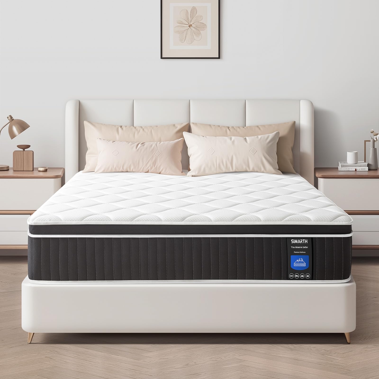 Queen Mattress, 12 Inch Queen Size Hybrid Mattresses in a Box Upgrade Strengthen