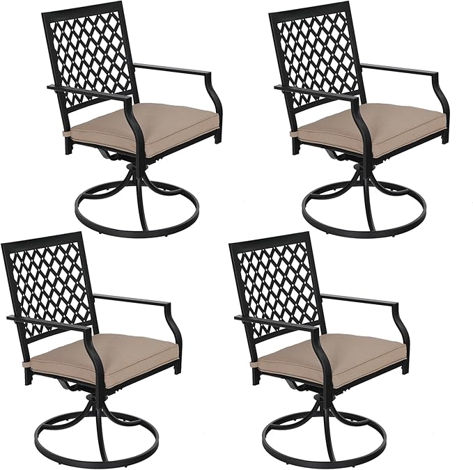 Patio Furniture Set 5 Pieces Patio Dining Set Outdoor Table and Chairs 4 x Swivel Dining