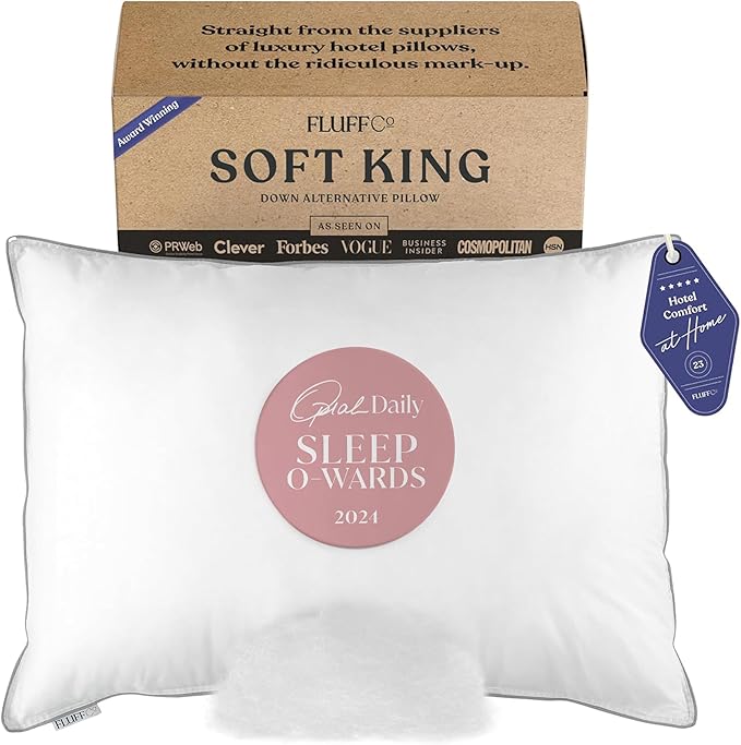 Zen Pillow Down Alternative Standard/Queen Size Pillows | Luxury Hotel-Quality Pillow | Breathable Microfiber