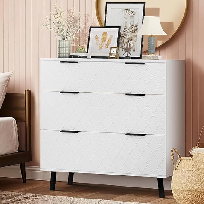 3 Drawer Dresser, Large Capacity 3 Drawer Dresser