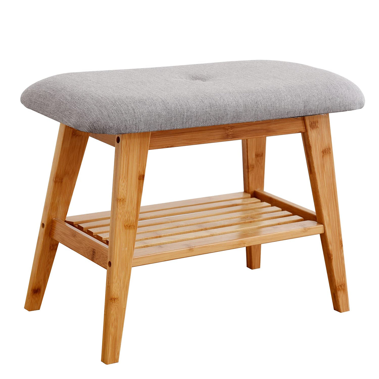 Shoe Rack Bench, Bamboo Entryway Bench