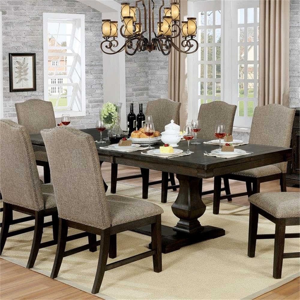 Solid Wood Expandable Dining Table - Espresso Finish
