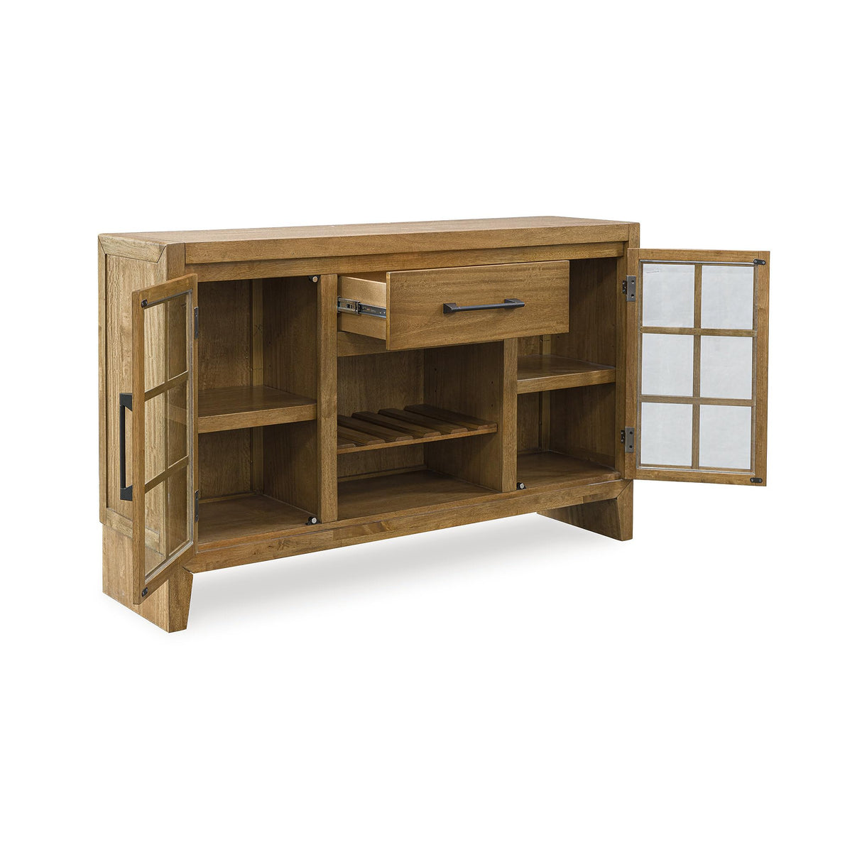 Sherbana Minimalist Dining Server with Reversible Wine Rack