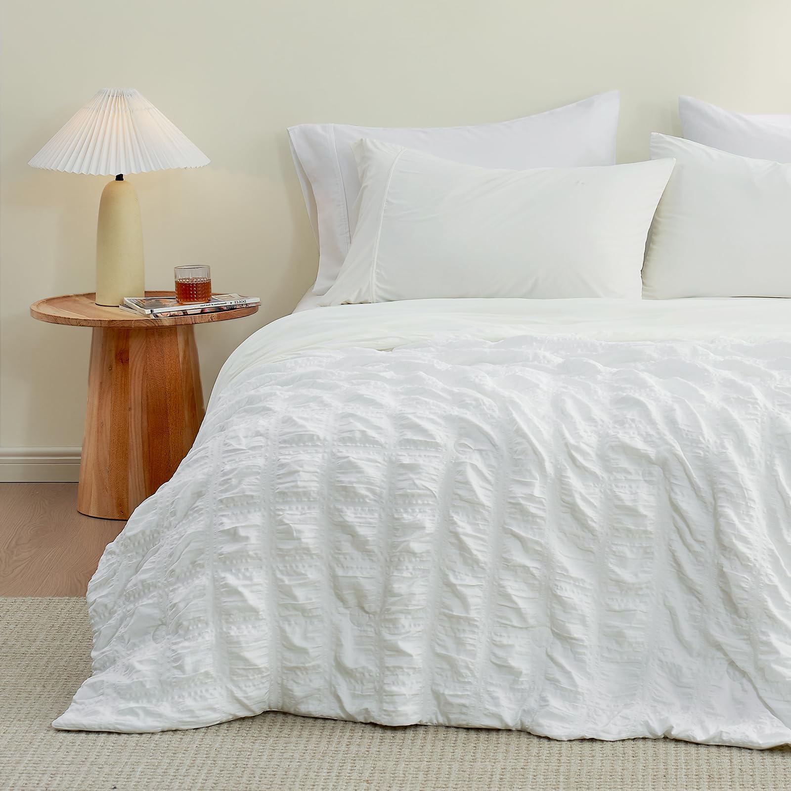 Comforter Queen Size Seersucker Plaid, Q-Max 0.4 Reversible