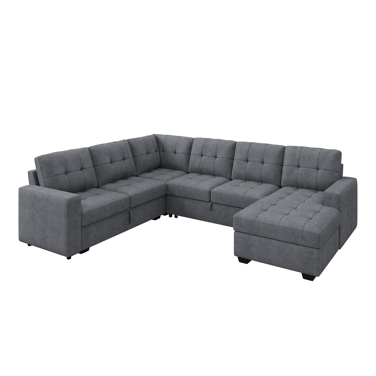 Sectional Sleeper Couch, Sleeper Sectional Sofa with Storage Chaise
