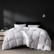 White Goose Feathers Down Comforter Queen Size, Premium All Season Duvet
