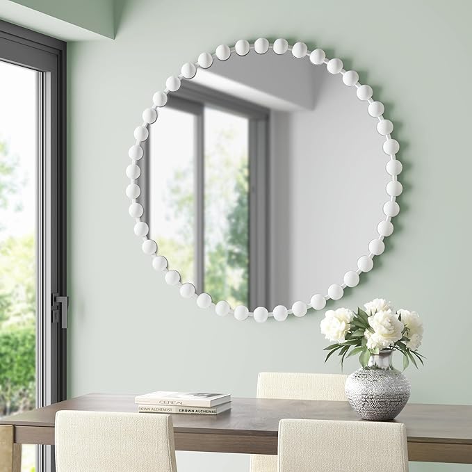 Wall Décor Marlowe Metal Spherical Frame Round Mirror
