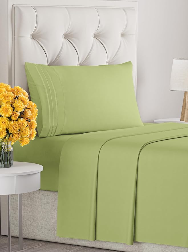 Twin Size 3 Piece Sheet Set - Comfy Breathable & Cooling Sheets