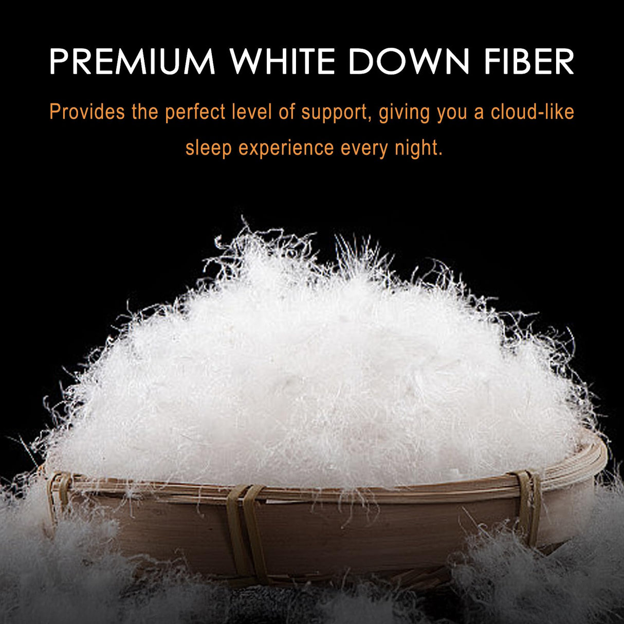 DWR Cloud-Like Luxury Feathers Down Pillows Set of 2, Soft & Fluffy Support with 100% Organic Cotton Cover, Ideal for Back & Stomach Sleepers – Not for Firm Pillow Lovers (20"x26")