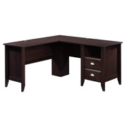 Shoal Creek L-Desk, Jamocha Wood finish