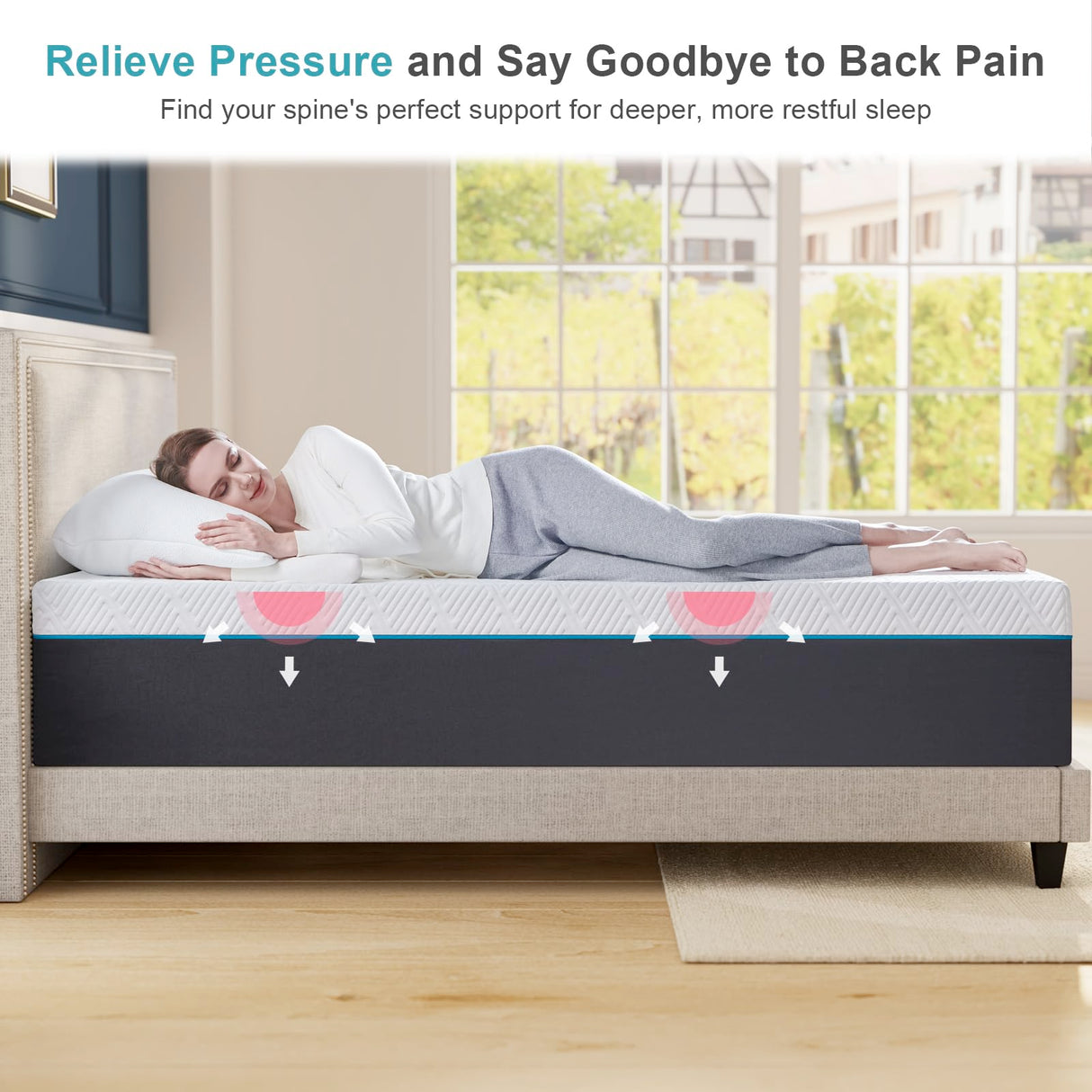 Queen Mattress,10-Inch Queen Size Foam Mattress in Box