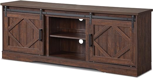 Farmhouse Sliding Barn Door TV Stand for TVs