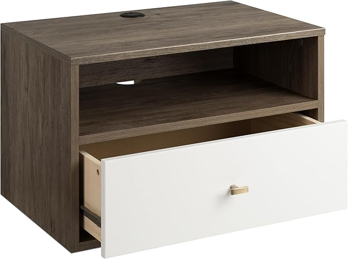 Transitional 1 Drawer Floating Nightstand