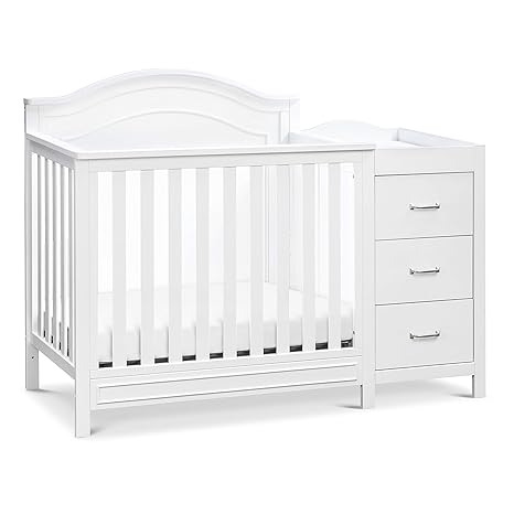 4-in-1 Convertible Crib and Changer Combo in White