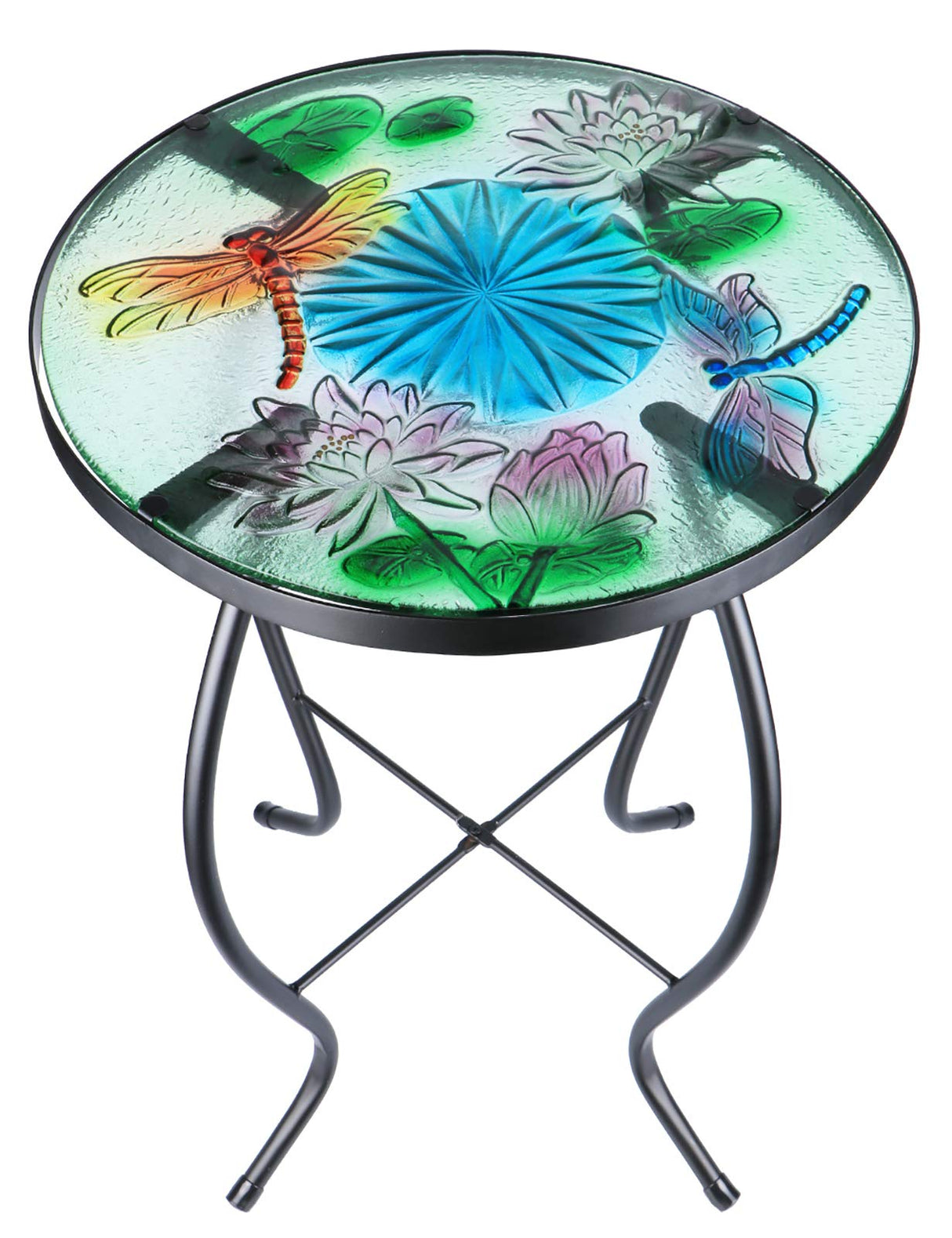 Mosaic Patio Side Table Outdoor Accent Table Bistro Coffee Table Plant End Table