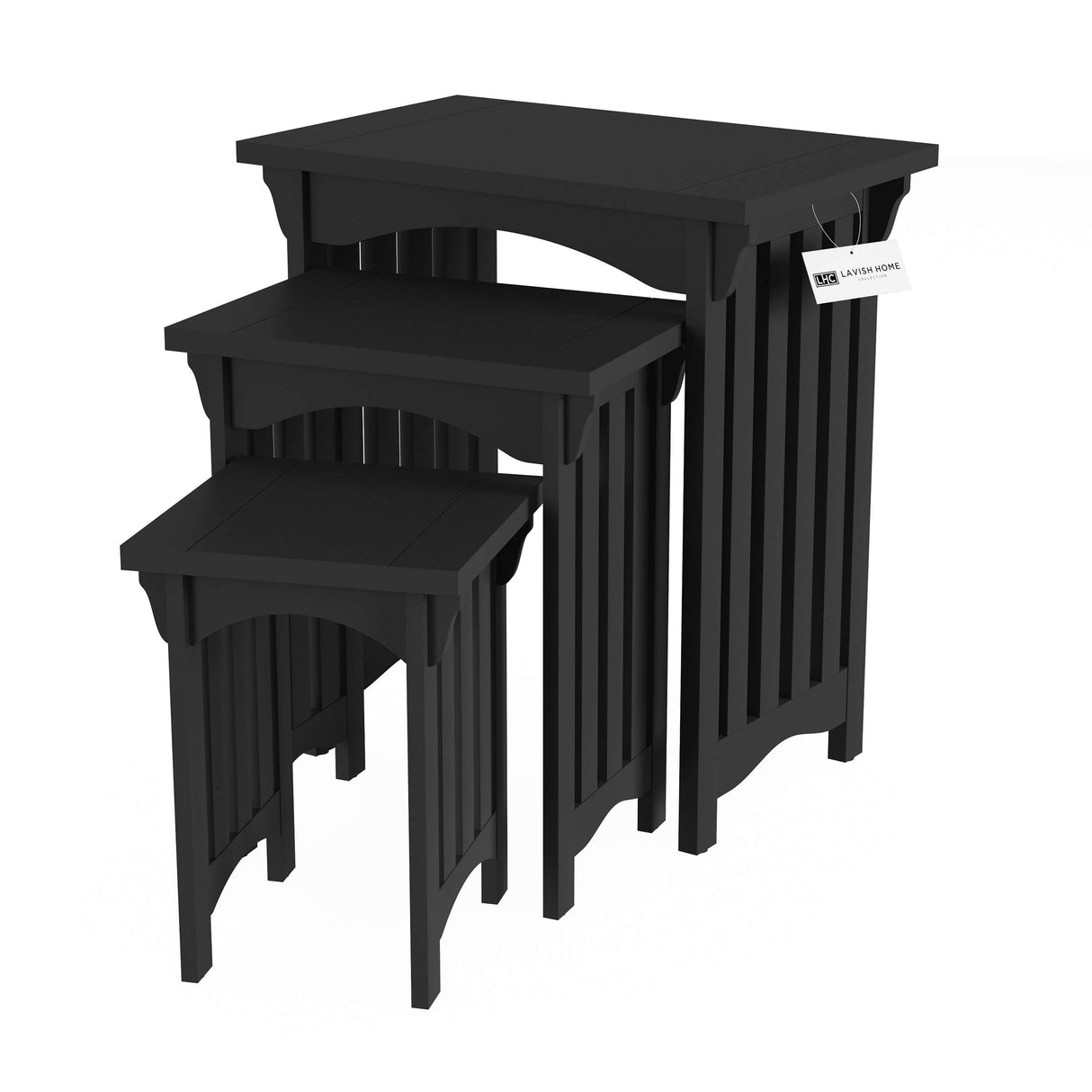 Nesting Tables-Set of 3, Traditional with Mission Style Legs for Living Room Coffee Tables