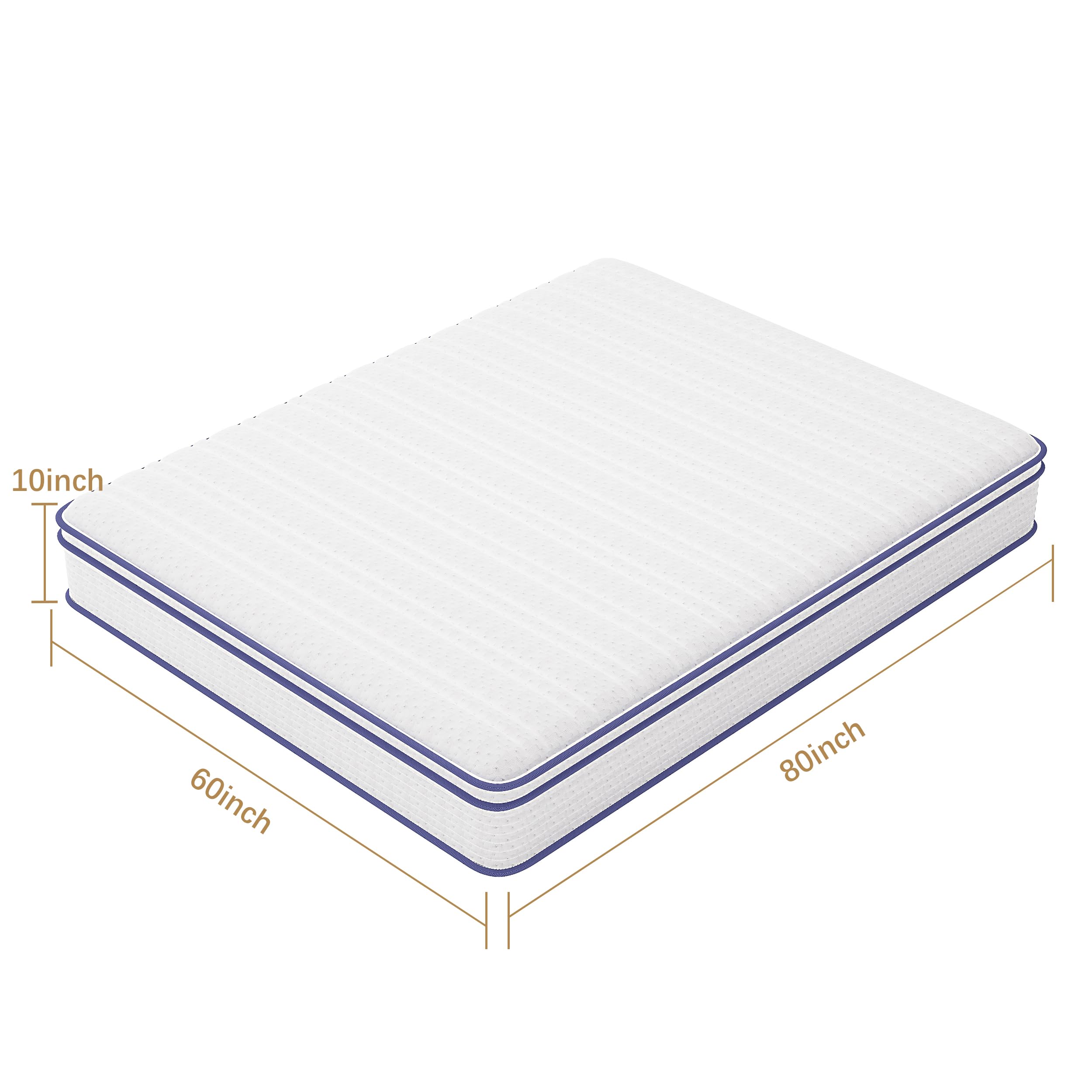 Queen Mattress, REST ONLY 10 Inch Hybrid Mattress