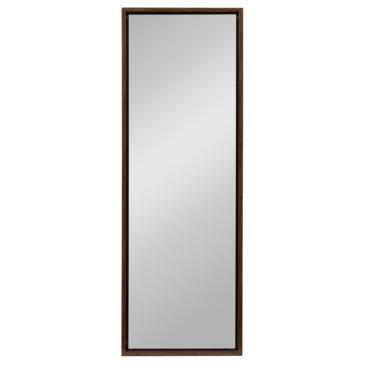 Kate and Laurel Evans Wood Framed Wall Panel Mirror, 16 x 48 Walnut Finish