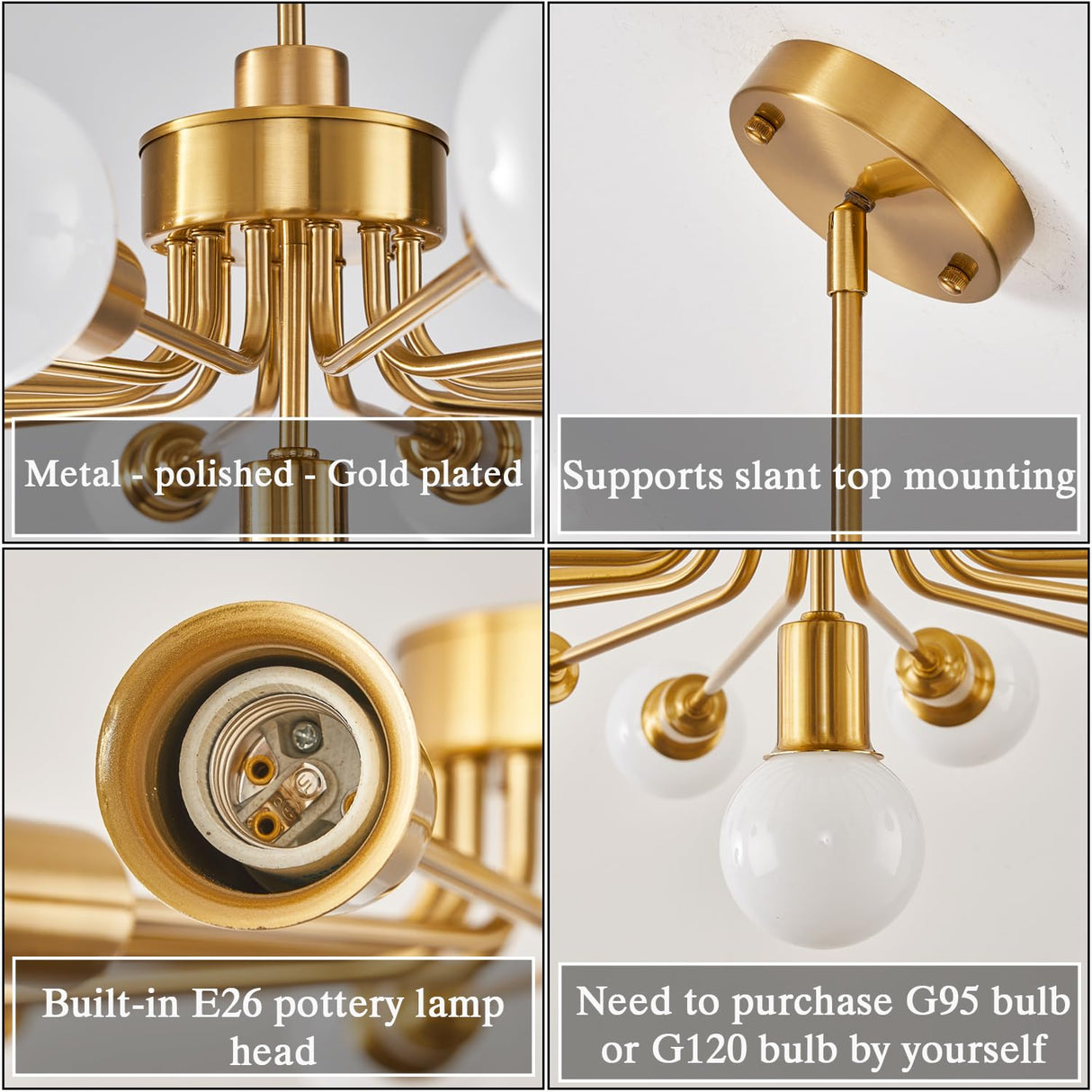 9 lights Gold chandelier,high ceiling chandelier dining room,sputnik dining room