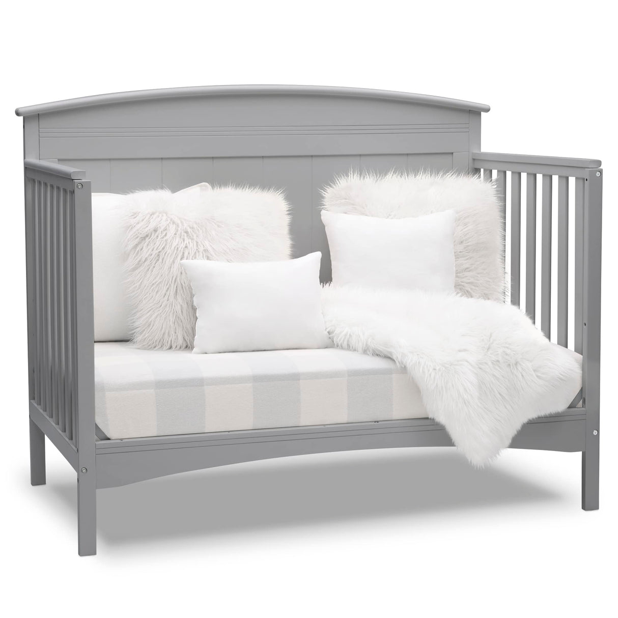 Archer Solid Panel 4-in-1 Convertible Baby Crib - Greenguard Gold Certified, Grey
