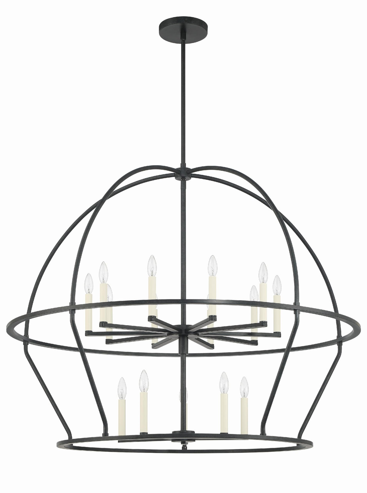 15 Light Black Chandelier